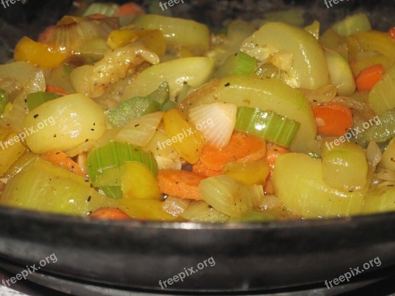 Food Stir Fry Vegetables Cooking Dinner