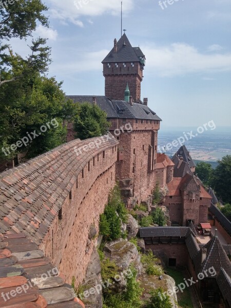 Castle Alsace Koenigsbourg France Building