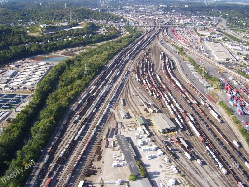 Cincinnati Train Yard Railway Free Photos