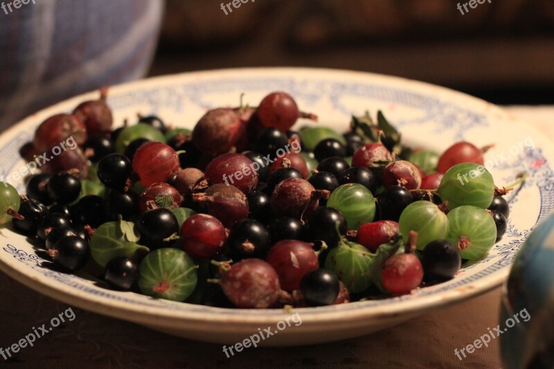 Gooseberry Plate Berry Fruit Dish