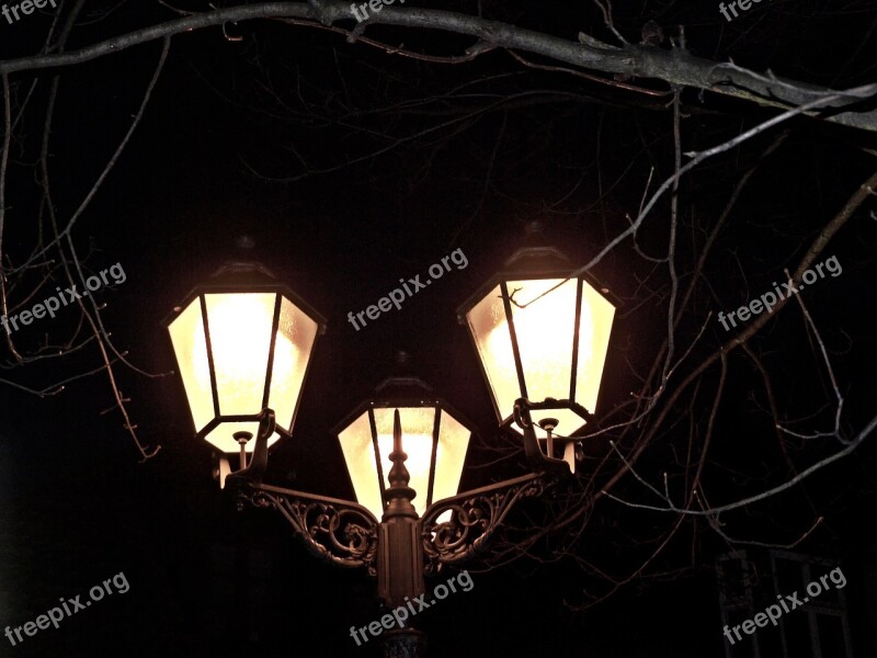 Lantern Evening Light Night Street Lamp