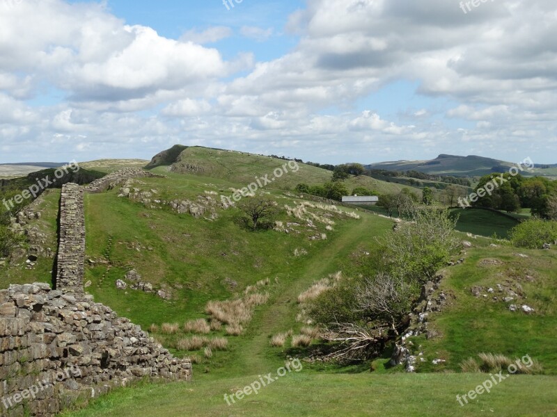 Hadrian's Wall Roman History Scotland Free Photos