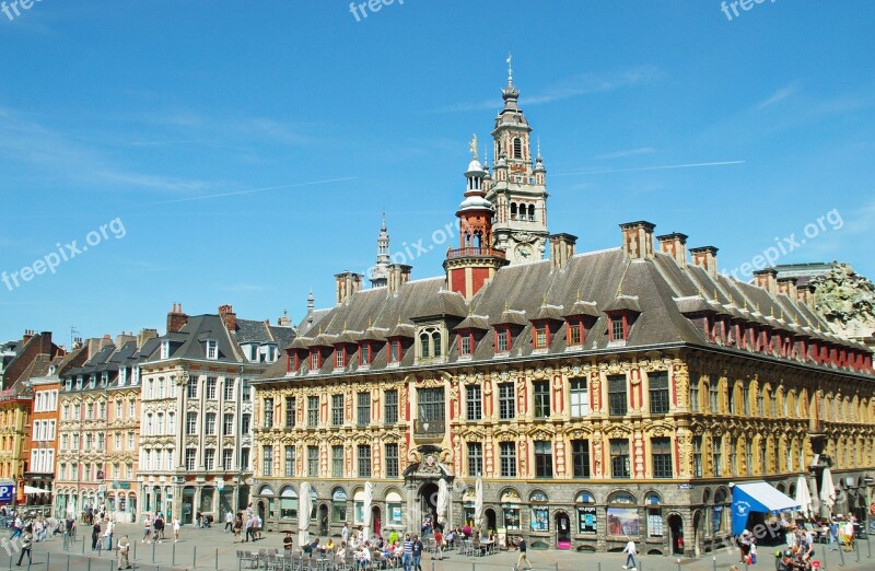 Lille Grand-place Old Stock Exchange Belfry Flemish Architecture