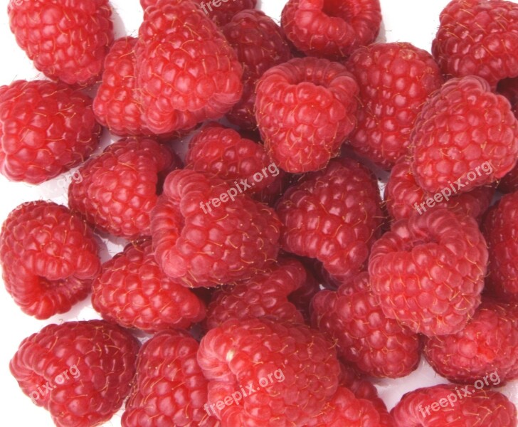 Raspberries Berries Red Fruit Food