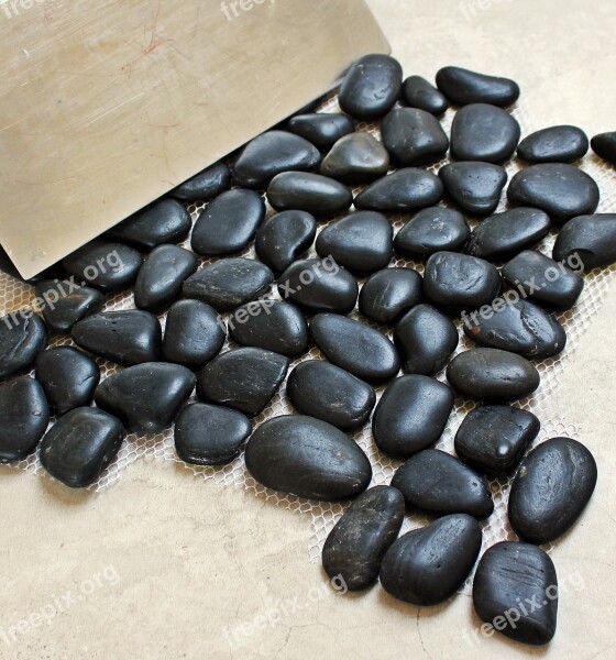 Pebbles Pebble Mat Decorative Stones Wall For The Embarrassed Black Grey