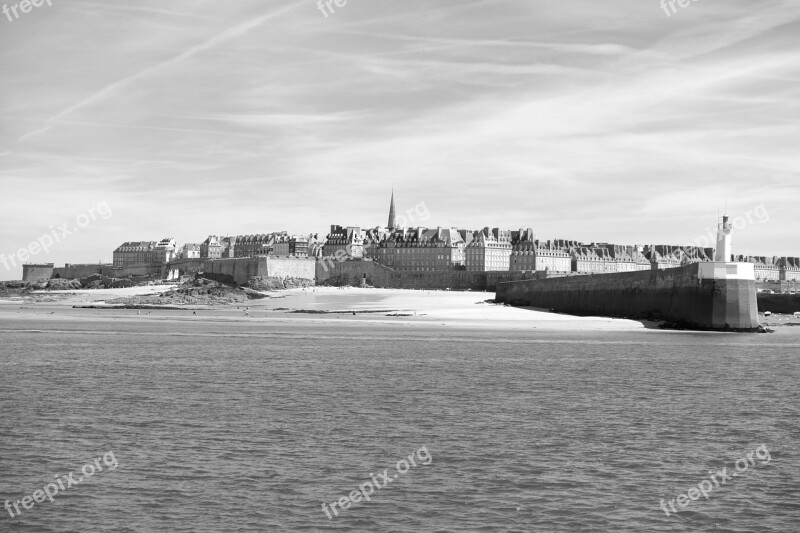 France Brittany Saint Malo Sea Free Photos