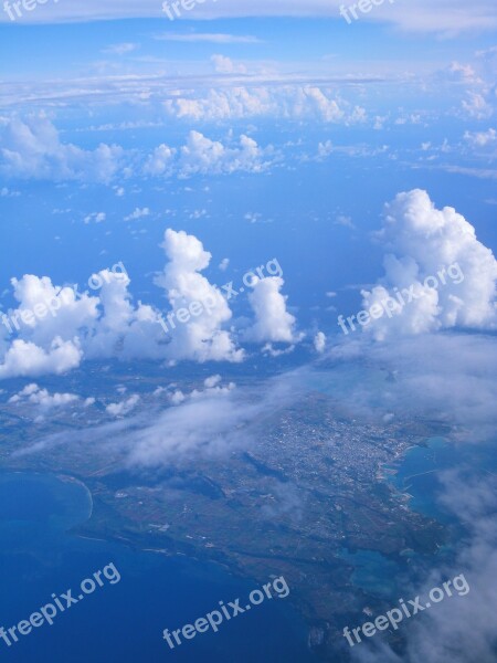 Aerial Photograph Cloud Sea Sky White