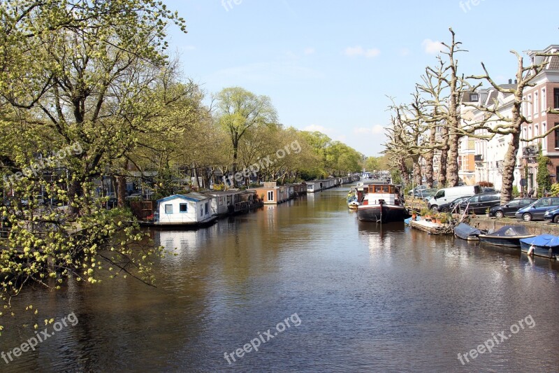 Amsterdam Netherlands Canal Houseboat Architecture