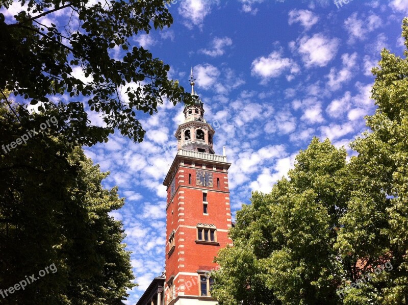 Empty Town Hall Tower Red East Frisia