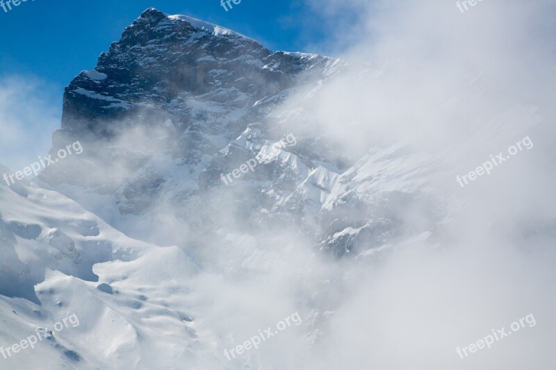 Mountains Titlis Switzerland Mountain Landscape Snow