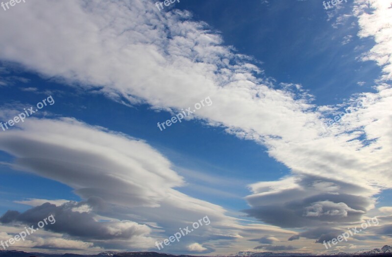 Clouds Altocumulus Lenticularis Cloudscape Sky