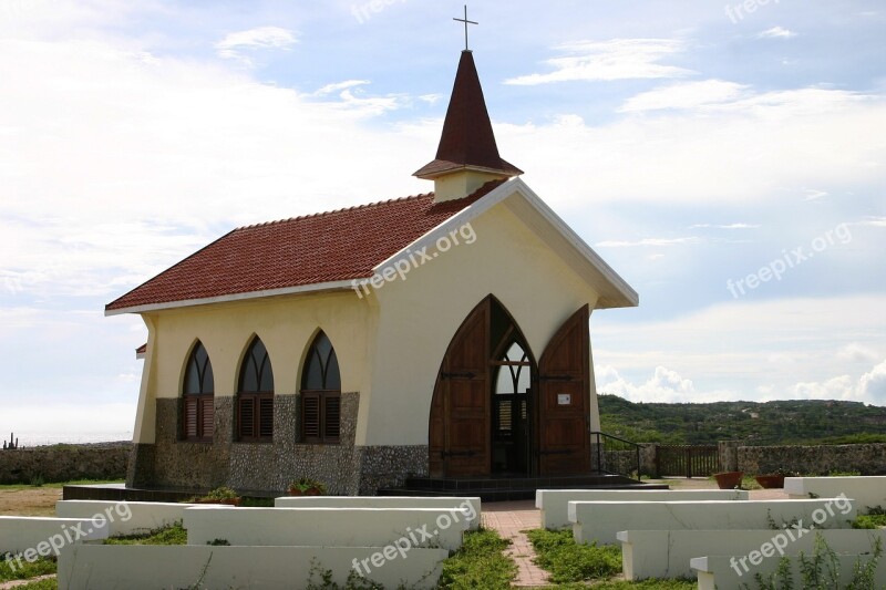 Church Architecture Caribbean Aruba Silence