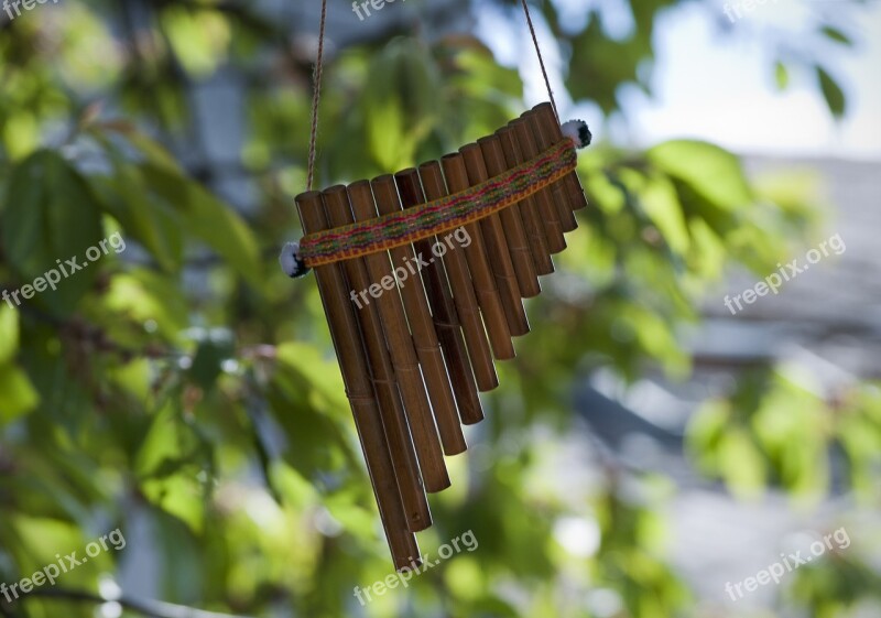 Pan Flute Musical Instrument Decoration Garden Tree