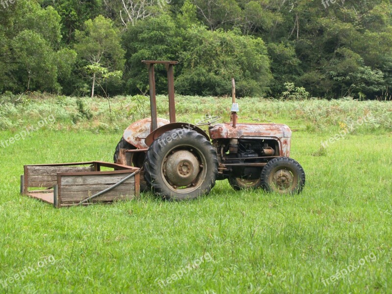 Tractor Old Farm Field Agriculture