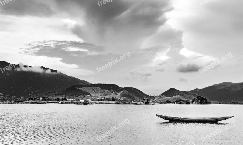 The Boat Mountain The Sea The Average Free Photos