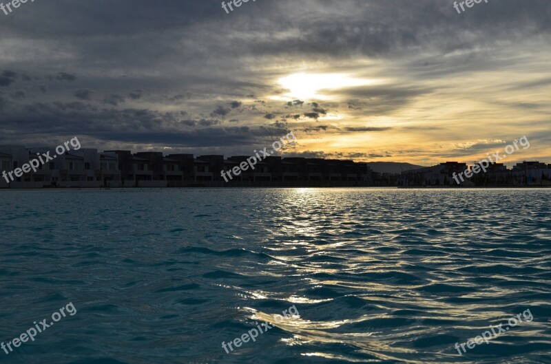 Sunset Laguna Lake Light Background Image