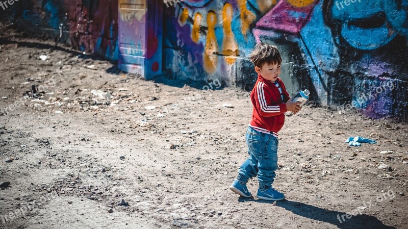 Kid Boy Spray Can Paint