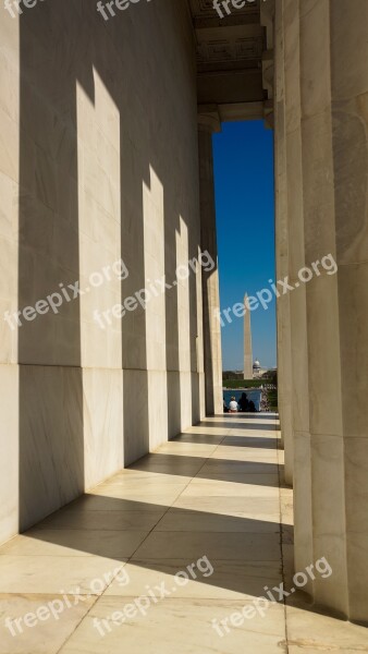 Lincoln Memorial Capitol Washington Monument Us Lincoln