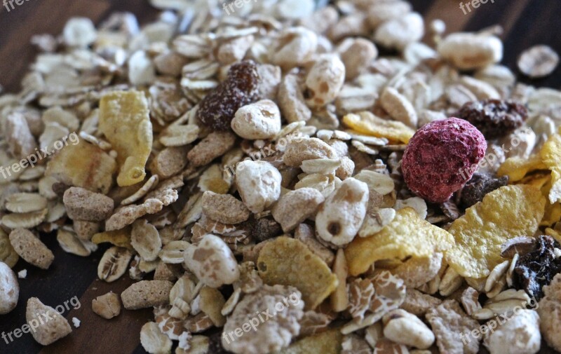 Muesli Food Breakfast Fruits Eat