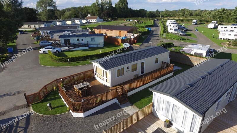 Aerial Caravan Park Caravan Luxury Cawood Park