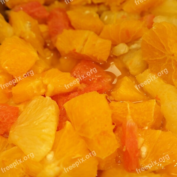 Orange Fruit Salad Chopped Fruit Sliced