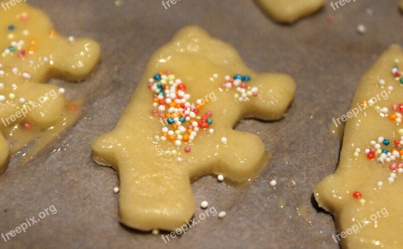 Dough Cookies Cookie Colourful Vermicelli Bake