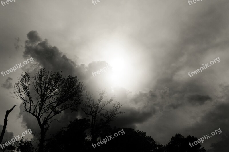 Dark Sky Weather Climate Change Emotional Cloudscape