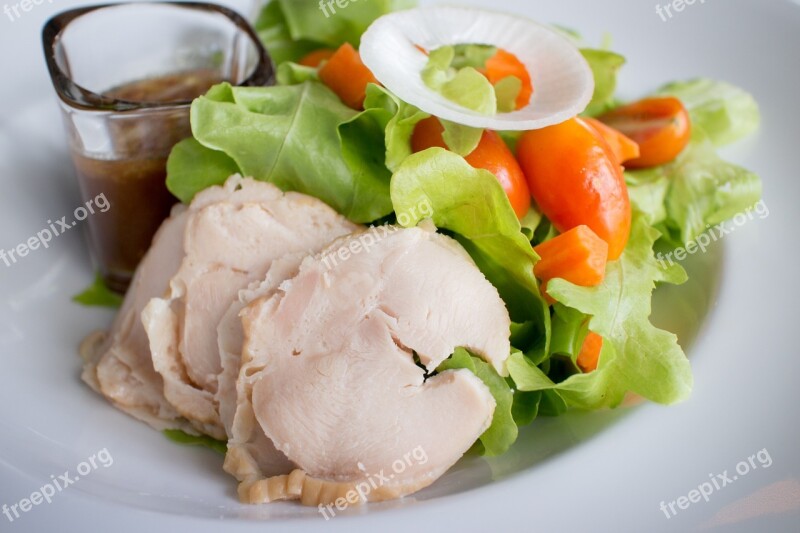 Salad Vegetable Chicken Food Foodstuff