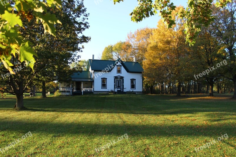 Historic Ontario Farmhouse Fall Free Photos