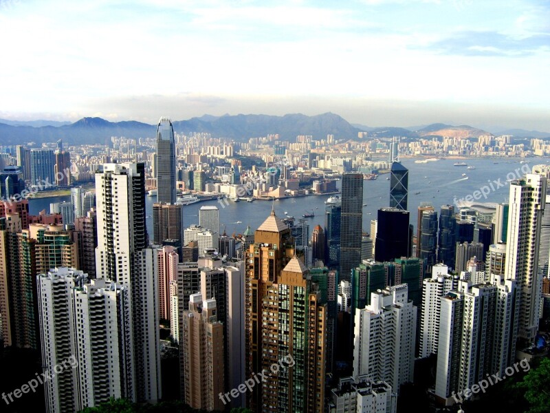 Hong Kong City High Houses The Skyscraper Architecture