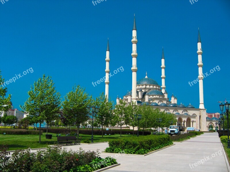 Chechnya Grozny Mosque Free Photos