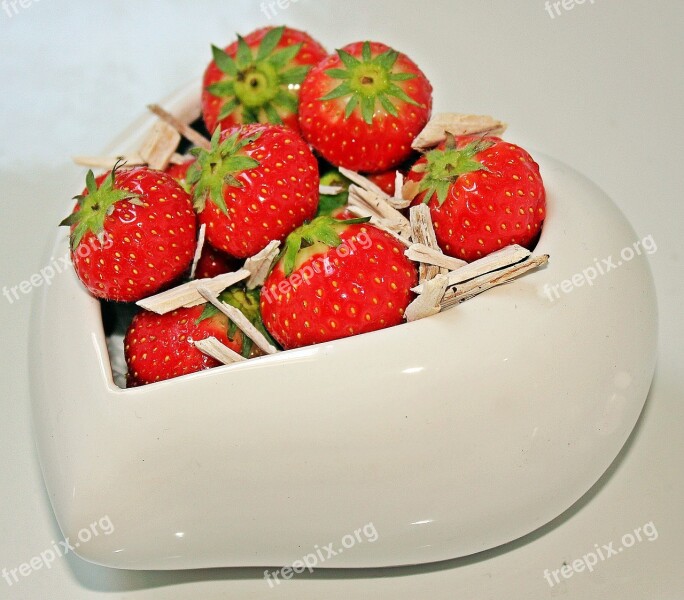 Mother's Day Strawberries Red About Love For Mother's Day Porcelain Heart With Strawberries