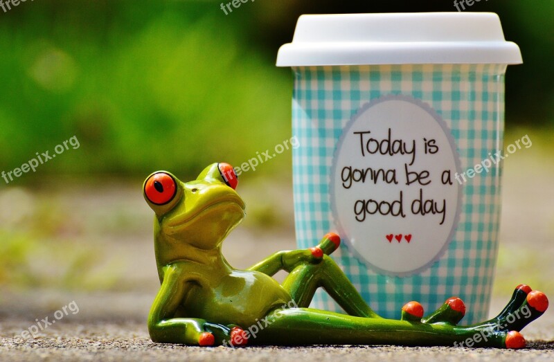 Beautiful Day Joy Frog Coffee Cup