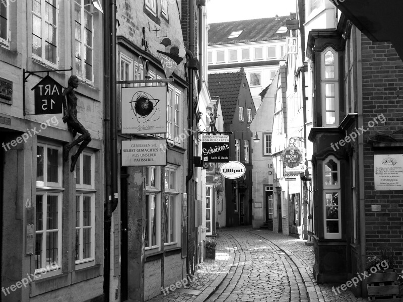 Bremen Schnoor Historic Center Schnoor Old Houses Gang