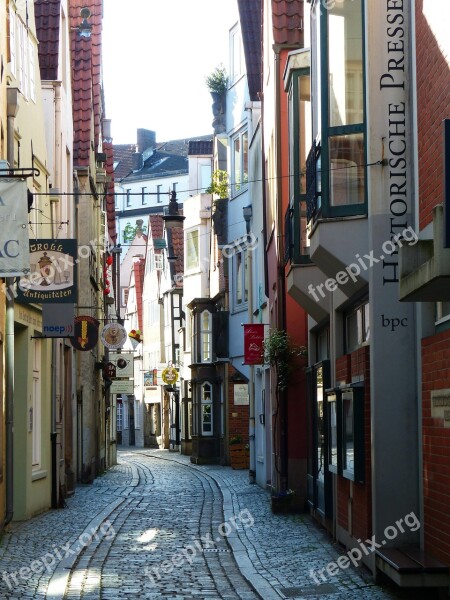 Bremen Schnoor Historic Center Schnoor Old Houses Gang