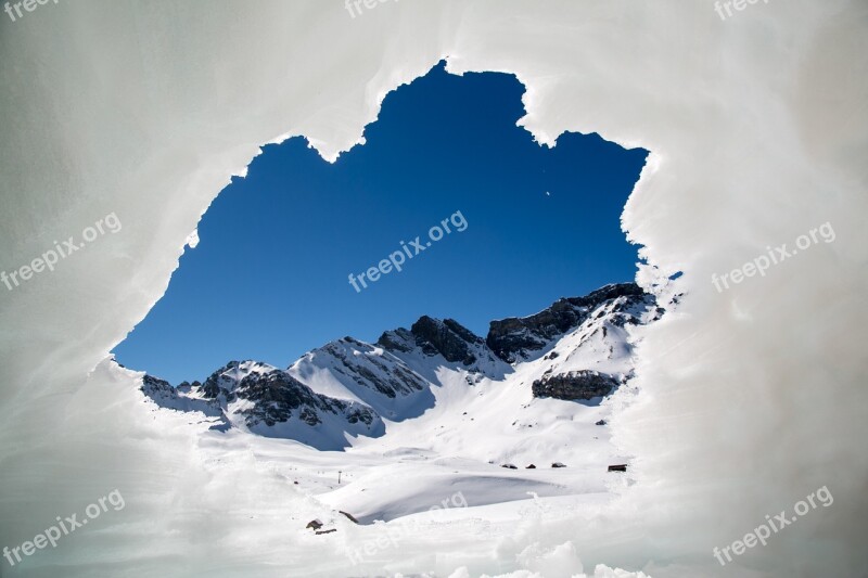 Winter Mountains Snow Alpine Ice