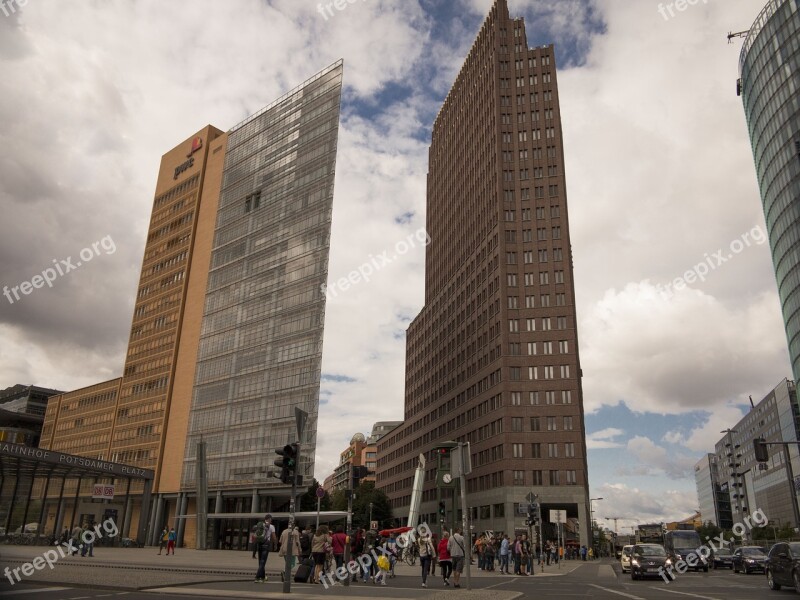 Berlin Potzdamer Platz Travel Traffic Crossroads