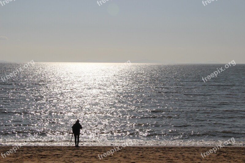 Beach Horizon Winter Sea Sea Pooping