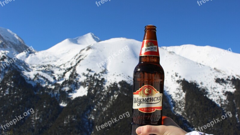 Beer Snow Mountain Refreshing Winter