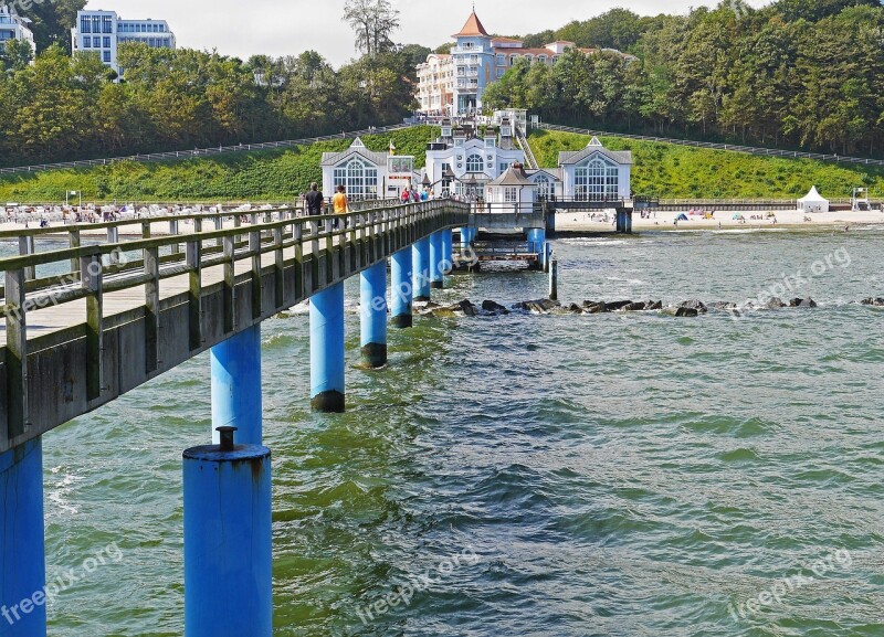 Sea Bridge Sellin Sea Side Baltic Sea Rügen