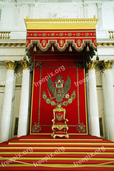 Russia St-petersburg Hermitage Throne Imperial