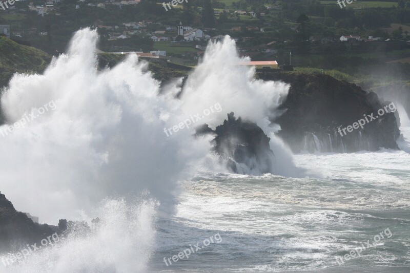 Sea Storm Waves Rocks Sea Nature