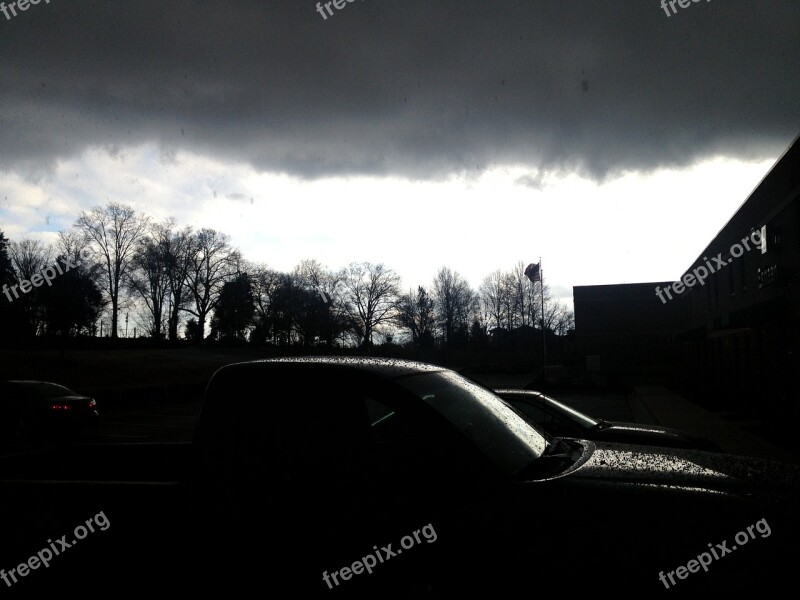 Rain Dark Truck Gloomy Overcast