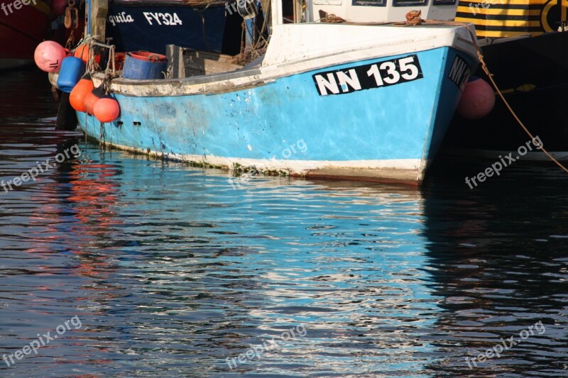 Boat Reflection Hull Water Harbor