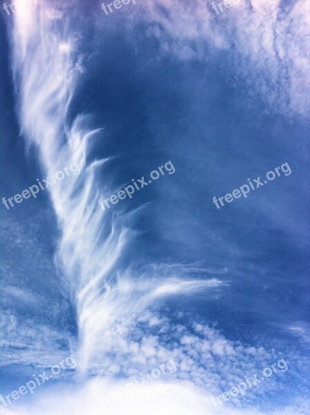 Clouds Cirrus Clear Sky Nature