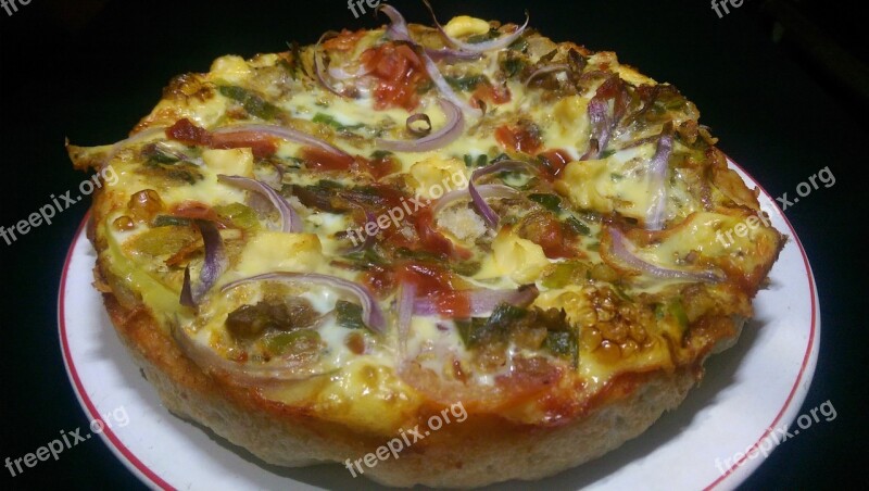 Pizza Home Made Tast Dinner Tomato