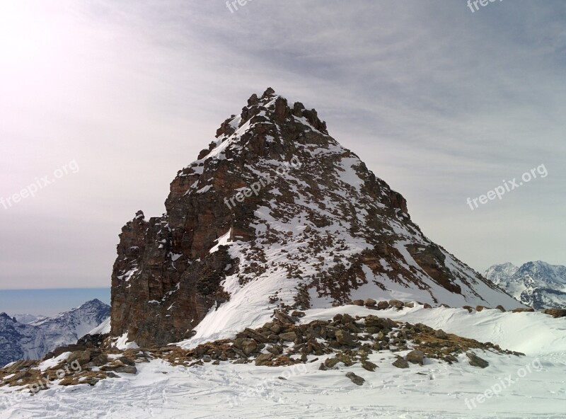 Mountain Snow Mountains Winter Landscape