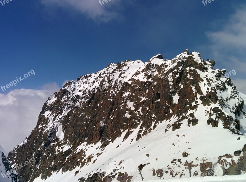 Mountain Snow Mountains Winter Landscape