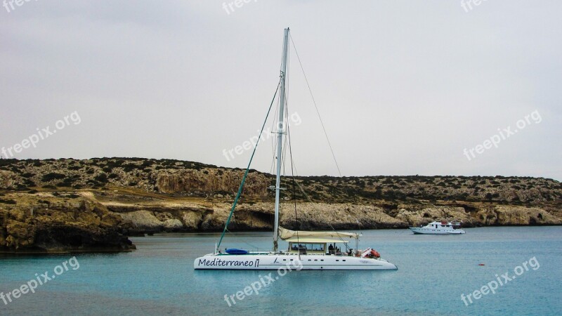 Cyprus Cavo Greko Sea Boat Catamaran