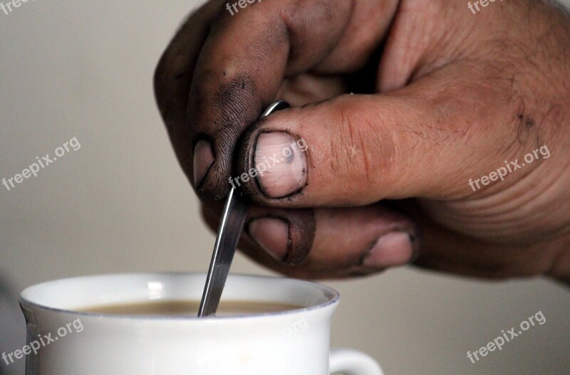 Hand Mechanic Coffee Break Cup Stir